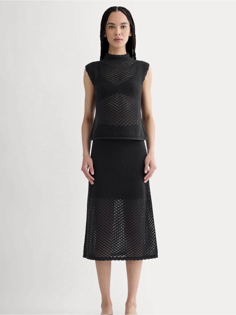 Everlane the lace knit skirt new without tags
